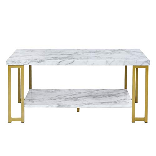 Modern Coffee Table Faux Marble Top Accent Cocktail Table Modern Coffee Table Faux Marble Top Accent Cocktail Table