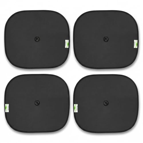 Image of DETACHI Car Side Window Sunshade for Cars 4 Pcs Black Mesh Sun Shade with Suction Cup Foldable Side Window Curtain for Sunlight, Glare & Privacy Portable Car Window Shade for Rear & Side Windows