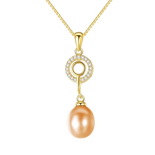 Collier en Argent Sterling 925 avec pendentif rond en zircone et perles cubes