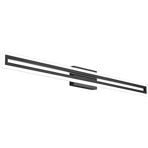 Image of SOLFART Bathroom Light Over Mirror Bathroom Light Fixtures Vanity Lights Black Vanity Lights for Mirror Led Light Fixtures 6000K