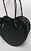 GK-O Fashion Women Heart Shaped Bag Lolita Handbag Clutch Purse Wallet PU Handbag (Black)