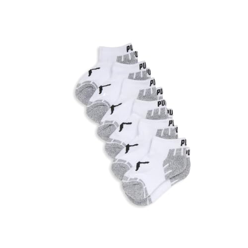 PUMA Kids Boys 6 Pack Terry Low Cut Socks Socks - White