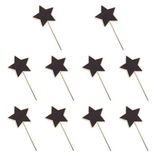 Generic Chalkboard Signs Table Sign Chalkboard 10Pcs Ideal Gift Wood Reusable Versatile Price Tags Blackboard Tag for Event Weddings, 8.8x8x11cm