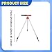 KiBcsLic Total Station Centeringrod Clamp Tripod Ruler Holder Survey Equipment Mount Adjustable Height Portable Metal Surveying Tripod, Red Black Clip, 75 to 120cm