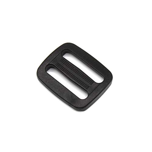 Cursore della fettuccia 20mm nero tipo C POM Acetale POM [10 pezzi] HEAVYTOOL® | Fibbia della scala, regolatore, cursore di regolazione, tappo