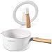 Audecook Padella Elettrica con Coperchio 26cm, Pentola Elettrica Grande Capacità 4L, Padella Antiaderente in Ceramica con Coperchio Standable, Hot Pot Elettrico per Saltare, Friggere, Sobbollire