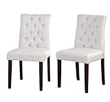 SilkWood Studio Annie Tufted Upholstered Dining Chair, Set of 2, Gray