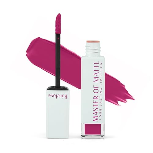 Image of BARELOVE Master of Matte Liquid Lipstick for Women with Matte Finish One Swipe Application | Glides Smoothly | Highly Pigmented | Long Lasting | Transferproof | Waterproof | 9 ml | 806-Plum Chic