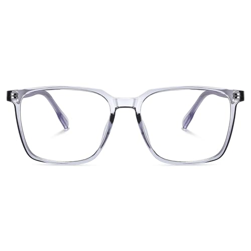 Image of Oversized Square Blue Light Blocking Glasses for Women Men Anti Glare Reduce Eyestrain Computer Glasses