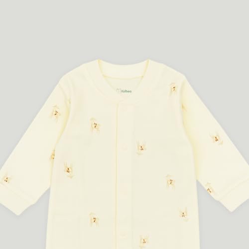 Image of Kidbea Soft Cotton Unisex Baby Onesie Romper | Cute & Multiple Prints Full Sleeve Sleepsuit for Infant | Comfortable Trendy Bodysuit
