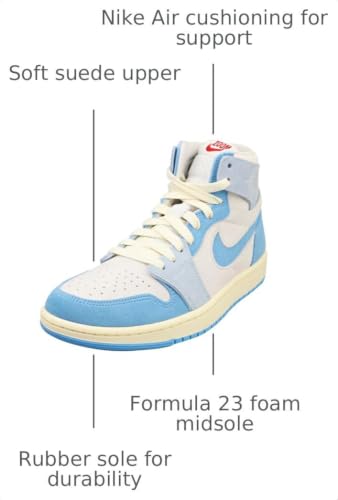 Nike Nike Air Jordan 1 ZM Air CMFT 2 DV1305308, Sports Shoes, Ghost University Blue, 8.5 US