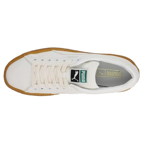 PUMA Mens Suede Crepe Canvas Lace Up Sneakers Shoes Casual - White4
