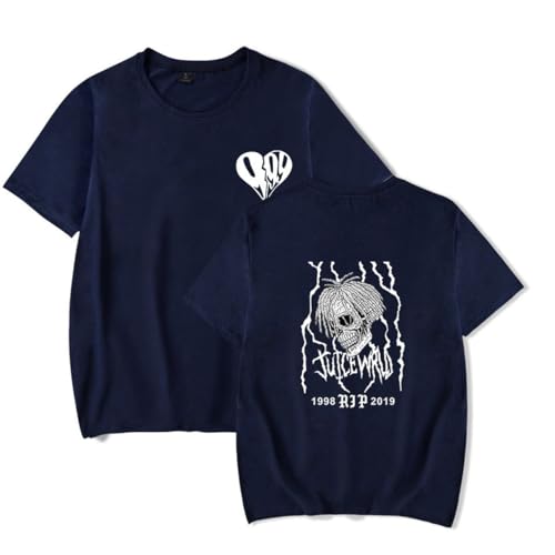 Nesthome Camiseta Juice WRLD 999 Street Casual Camiseta de Manga Corta Camiseta Deportiva Hombre y Mujer XS-3XL, Navy-4, XL