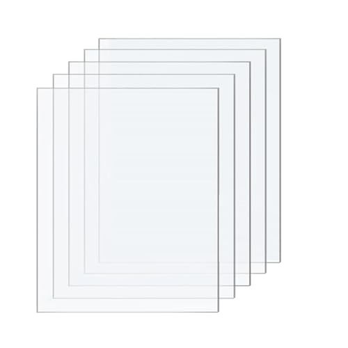 LWLWA 5 Stück Transparent Acrylplatte, 2 mm Acrylglas Platte, 30 X 20 cm kunststoffplatten, Glasscheiben Zuschnitt, für Foto und Projektpräsentationen, Farbkorrektur Beim Malen, Handgefertigt