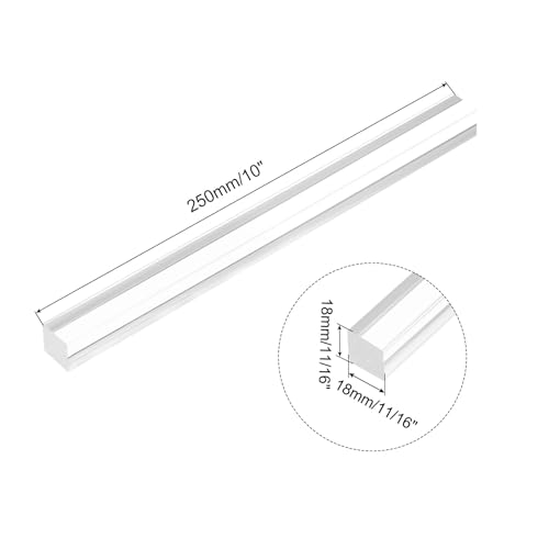 Image of MECCANIXITY 1pcs Acrylic Square Rods 11 /16 inch x 10 inch Clear Acrylic Dowel Rods Sticks Acrylic Plastic Sticks Strip for DIY Crafts Lighting Gardening Decorations - 18mm x 250mm