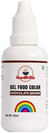 foodfrillz Brown Food Gel Color, 20 ml, decoration for Cake,Cookies,Ice Creams,Sweets