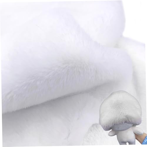 Tissu en peluche anti-effilochage fausse fourrure blanche super douce pour doudous zéro défaut
