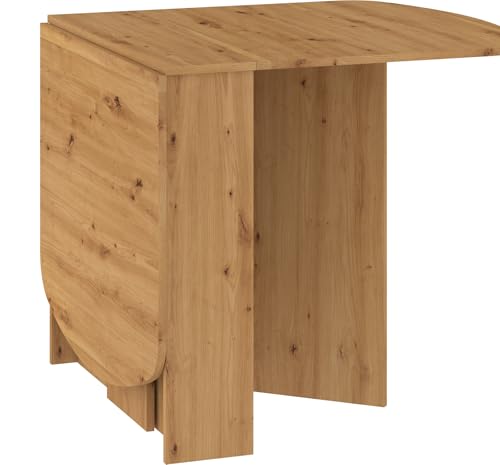 BIM Furniture Extendable Folding Table, Functional Dining Table, Foldable Kitchen Table with Storage and Drawer, Space Saving for Small Kitchen, Homi Mini 2 59.06" x 31.50" x 29.53" Artisan Oak