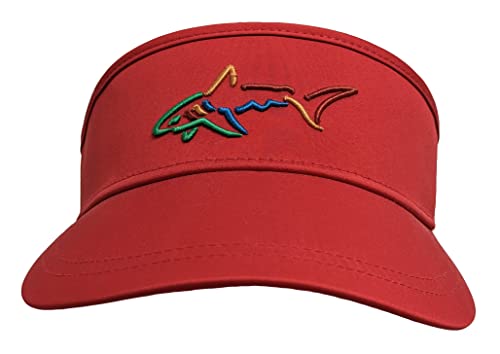 Greg Norman Men’s Core Logo Tour Visor (as1, Alpha, one_Size, Red)