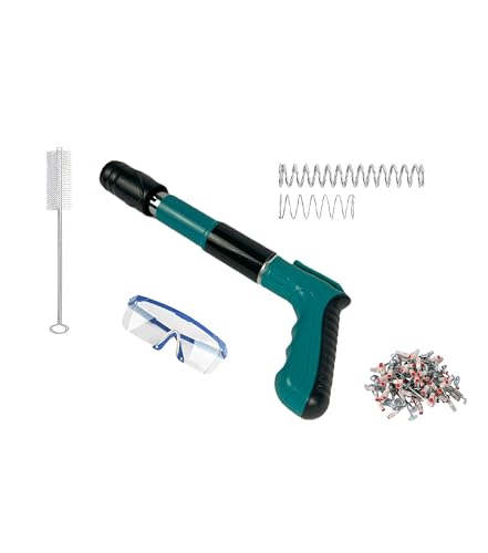 TEMPO DI SALDI Manuelle Nagelpistole tragbar verstellbar mit Nägeln und integrierter Brille