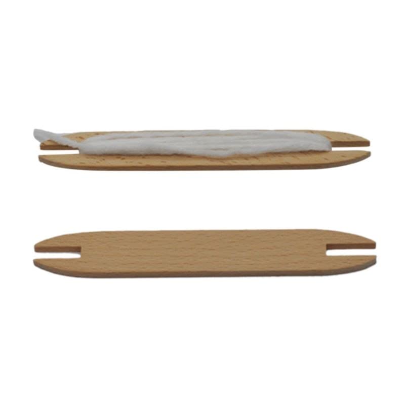 Beech Wood Weaving Shuttle Loom Knitting Tool Sweater Scarf Tapestry Coil Stick DIY Crafts - (Color: Khaki, Size: M)