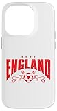Installation facile Bannière de football Euro imprimée rouge Angleterre Coque pour iPhone 14 Pro