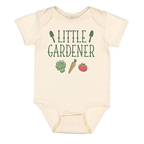 TATY Kids Little Gardener Baby Infant One Piece Bodysuit 6 Months Natural