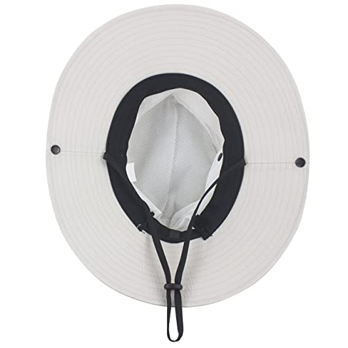 Mukeyo Womens Summer Sun Hat Wide Brim Outdoor Uv Protection Hat Foldable Ponytail Bucket Cap For Beach Fishing Hiking Pure Beige #TOP3