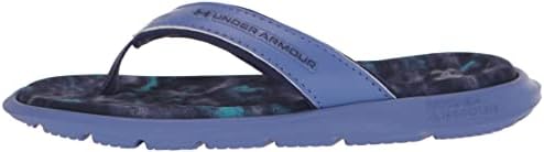 Under Armour Girls Ignite Marbella Graphic Flip Flop, (400) Baja Blue/Baja Blue/Sonar Blue, 3 Little Kid | Image 7