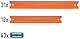 Hot Wheels Bahn Track Builder, Verbindungsstücke (12m) für Autorennbahnen der Hot Wheels Autos, inkl. 1 Spielzeugauto, zur individuellen Gestaltung, Auto Spielzeug, Spielzeug ab 4 Jahre, FTL69