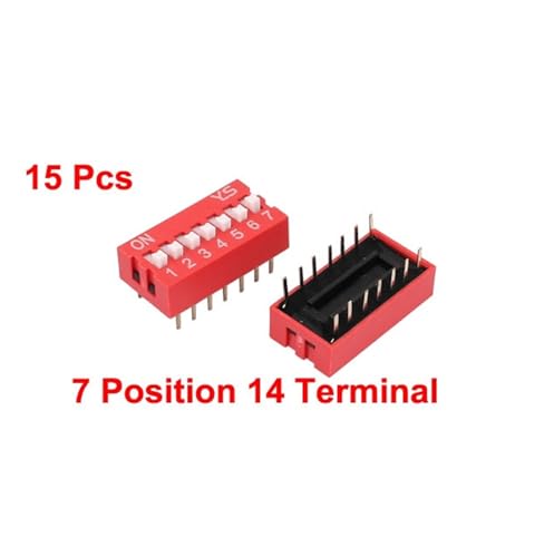 Interrupteur DIP 14 bornes pour configurer vos circuits et modules 7 positions pas 2.54mm