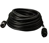 Southwire 19190008 6/3 & 8/1 SEOW 50 Amp, 125/250-Volt Outdoor Extension Cord CA-Style CS63 Twist-Lock, Custom Blended Jacket, Extra Hard Usage Cord, 100-Feet, 100-Foot, Black