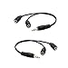2-Pack Headphone Aux Splitter, 3.5mm 2 Female to 1 Male Audio Splitter Stereo Dual Headphone Adapter Compatible Headset Tablet Smartphone MP3 Player & More