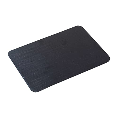 NKlaus Plato para Velas Aluminio Negro 20x14cm Posavasos Decoración de Mesa Cepillado - Diseño 10422