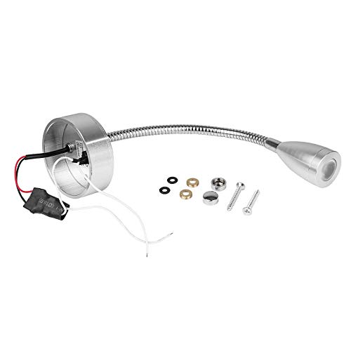 Luz de lectura LED 12V Riloer con interruptor y luz cálida para interior de caravanas 5