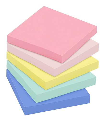 Image of Post-It Greener Notes Pastel - 3 inch x 3 inch, Pack of 12, Multi Color