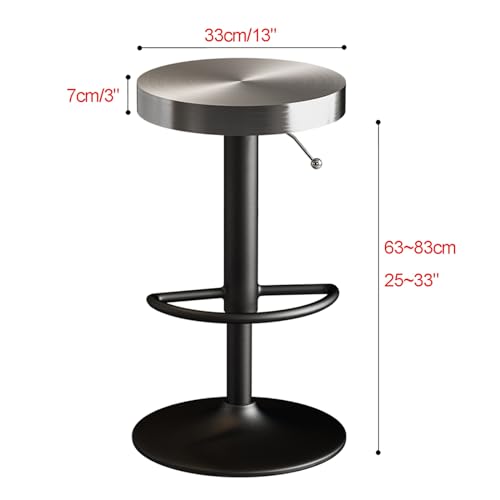 Tabouret de bar moderne en acier réglable avec repose-pieds
