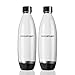 Produktbild SodaStream Twinpack Fuse Carbonating Bottles, 2 x 1L, Schwarz (Der Artikel ist nicht kompatibel mit Genesis)