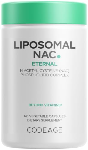 Codeage Liposomal NAC N-Acetyl L-Cysteine Free-Form Vegan 120 Capsules