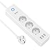 Produktbild Gosund Smart WLAN Steckdosenleiste mit 3 AC-Steckdose und 3 USB Ports, Separat Gesteuert Schalter mit Mehrfachsteckdose, Kompatibel mit Alexa und Google Home, Timer und APP Steuerung, Nur 2,4GHz