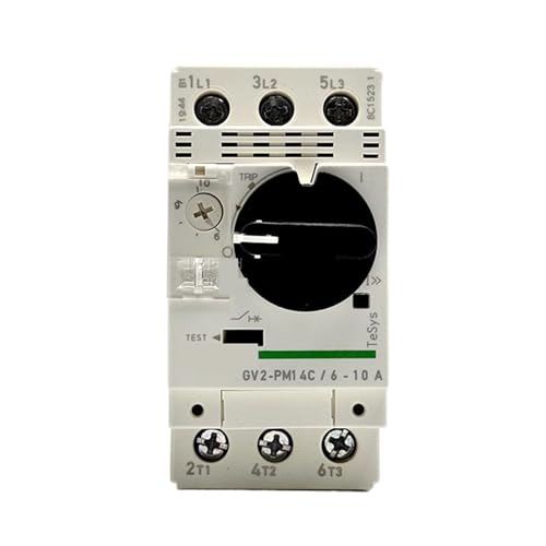 Disyuntor de motor TeSys Deca de 6-10 A y 3 polos con perilla negra para control eléctrico