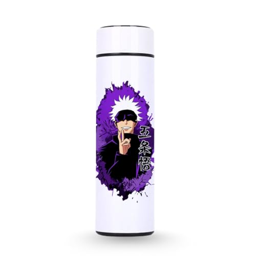 Anime Character Stainless Steel Bottle – 500ml White Thermos with...