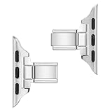 【Convert Your Italian Charm Bracelet into an Apple Watch Band】Easily transform your Italian charm bracelet into a stylish and custom Apple Watch band using this smart connector. A perfect accessory for charm lovers looking to personalize their smartw...