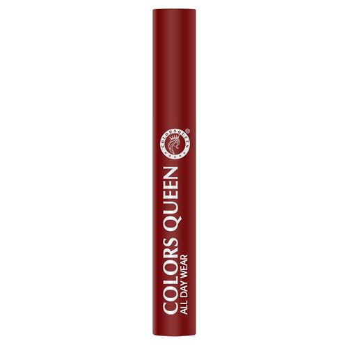 Image of Colors Queen All Day Wear Liquid Lipstick - Captive, 12g | Highly Pigmented, Long Lasting Matte Lipstick | Smooth One Swipe Application, Lightweight & Non Transfer Liquid Lipstick for Women
