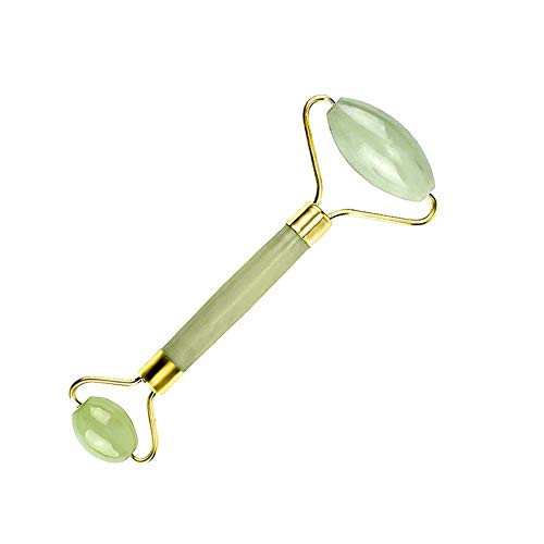 TEEROVA Anti Aging Jade Roller Facial Therapy 100% Natural Jade Stone Facial Roller Double Neck Healing Slimming Massager