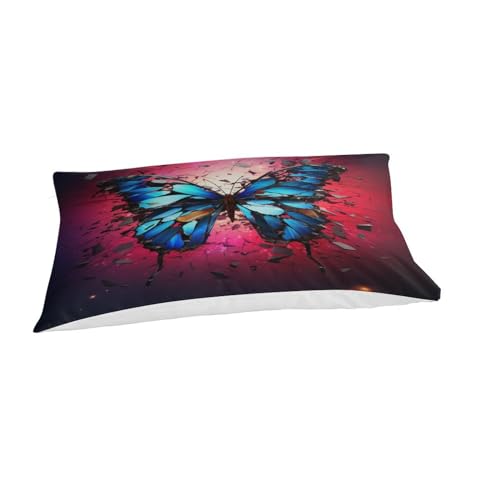 Housse de couette fermeture éclair dissimulée 135x200 papillon