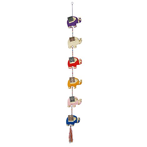 Pendentif éléphant Laroom 14029, cadeau de naissance multicolore