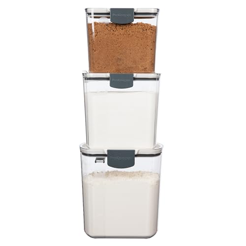 Image of PREPWORKS ProKeeper 3 Piece Baker's Storage Set - Includes Flour, Sugar, and Brown Sugar Containers