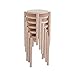 HWEI Sgabello 6 Confezione Tavolo da Pranzo impilabile e Sgabello Sgabello Alto, Sgabello in Legno massello Sgabello Rotondo Sgabello in Legno Sgabello Basso Sgabelli (Color : 6 Pack White)