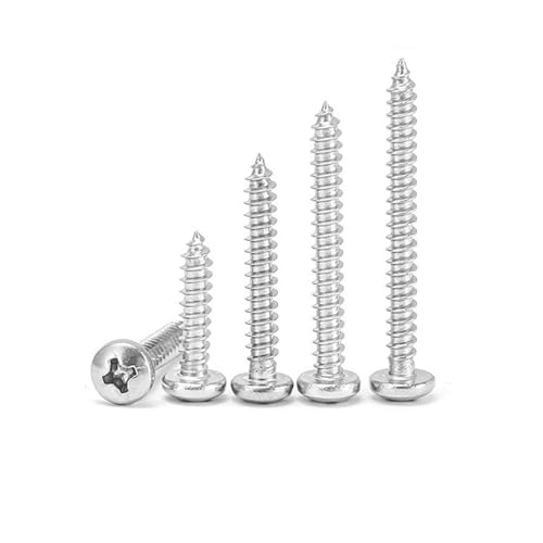 Tornillos autorroscantes Boltrox 50 piezas M2.2 acero inoxidable miniatura 4